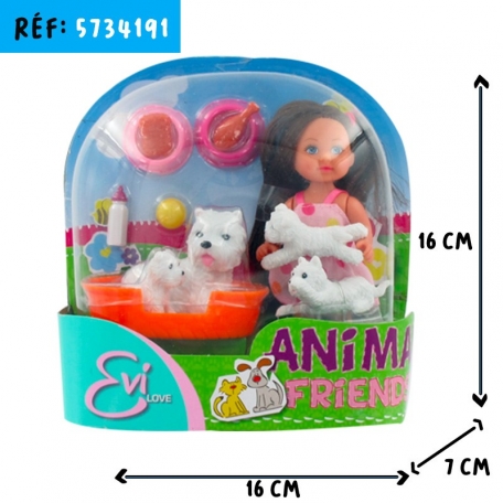 POUPEE PM EVI + ANIMAUX