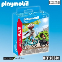 PLAYMOBIL CYCLISTES MAMAN + ENFANT