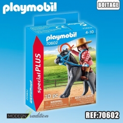 PLAYMOBIL CAVALIERE ET CHEVAL