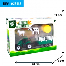 TRACTEUR PM REMORQUE ANIMAUX PLASTIQUE