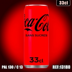 COCA COLA SANS SUCRE 33cl SLIM dont taxe EDULC. 0,0134€ht