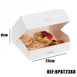BOITE PATISSIERE BLANCHE 23x23x8 x50