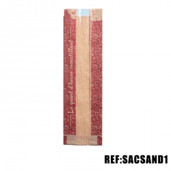 SAC SANDWICH KRAFT BRUN FENETRE 100+40-360 x1000
