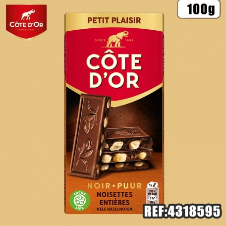 COTE d'OR NOIR NOISETTE TABLETTE 100G
